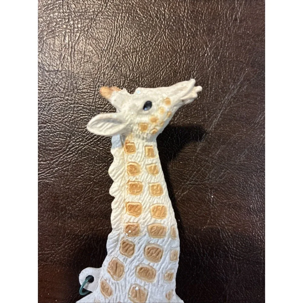 Target Wondershop Giraffe White Gold Christmas Tree Ornament 2023 Set